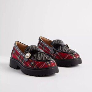 Torrid/Betsey Johnson Plaid Buckle Loafers